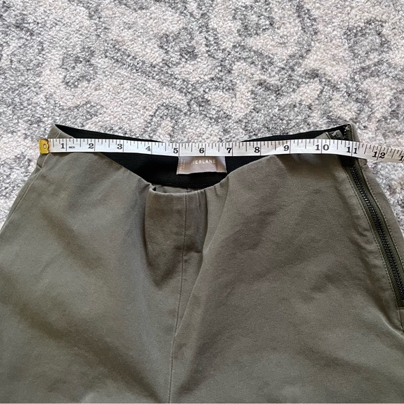 Everlane Kick Crop Work Pant High Rise Olive Army Green Side Zip - Picture 5 of 7